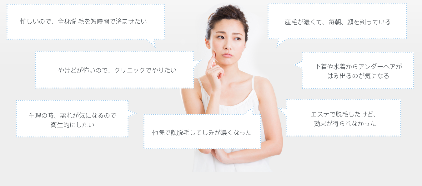 MAクリニックの医療脱毛はこんな方にオススメです。